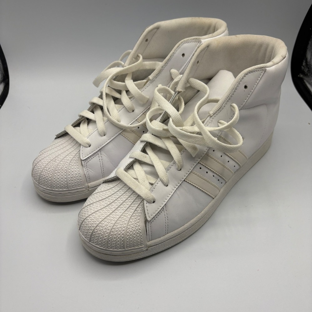 Adidas Pro Model G49851 White Gold High Top Sneakers Men's Size 11.5